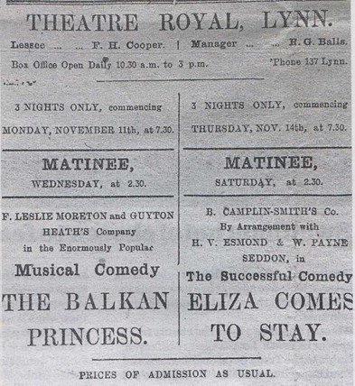 Theatre Royal Poster From 1918