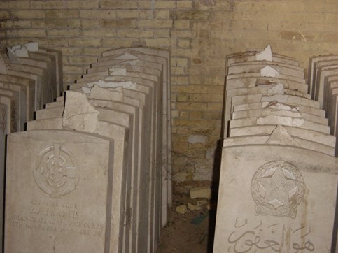 Headstones Neatly Stacked