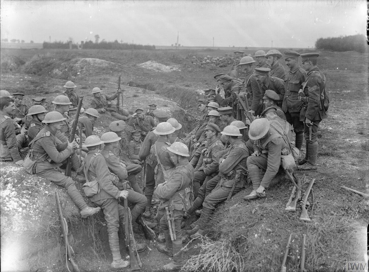 Men Of The Northumberland Fusiliers In A Reserve Trench At Thiepval, During The Battle Of The Somme, September 1916 (IWM)