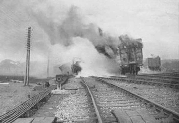 The Train Catches Fire.