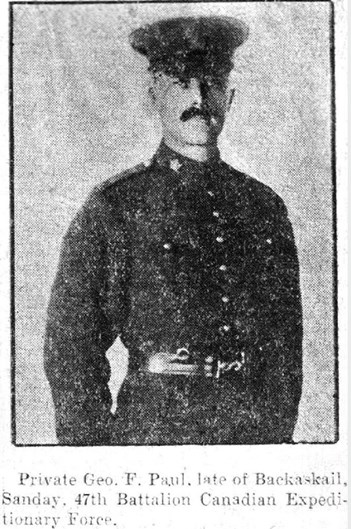 Private George Paul The Colonel's Piper In The Attack At Amiens On 8 August 1918