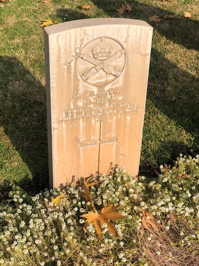 Private B Beak (186 Coy, MGC)