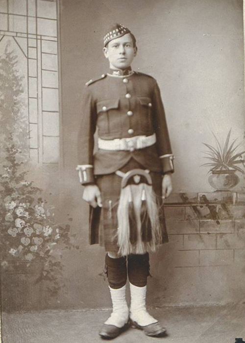 William Andrew Sandison, Shetland Companies Gordon Highlanders, Upon Enlistment