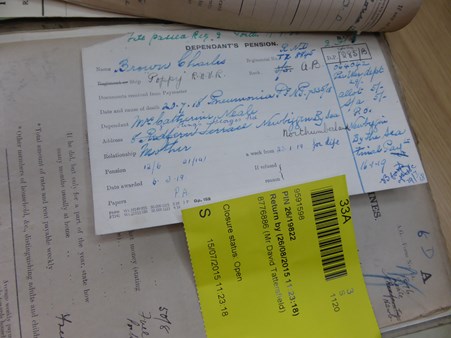 Charles Brown Pension Record Card 3