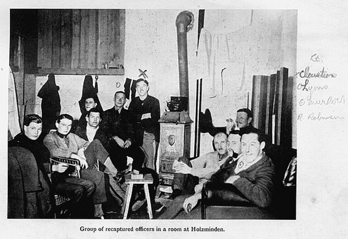 A Group Of Recaptured Officers In A Room At Holzminden