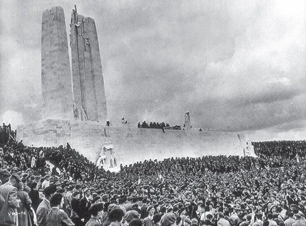 Pilgrims In Front Of The Memorial In 1936. Donald And His Parents Were In The Crowd.
