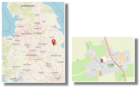 Location of Osbournby in Lincolnshire (c) OpenStreetMap