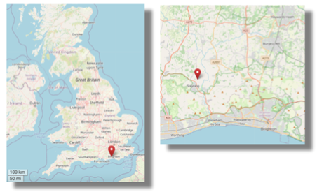 Location of Upholland in the north west of England (cc OpenStreetMap)