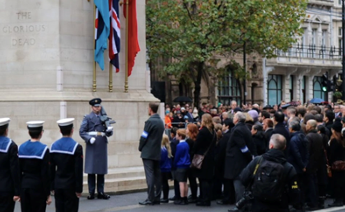 Marking Armistice Day at the Cenotaph, Whitehall 11th November 2021 (CC BY-SAS 3.0) WFA 2021