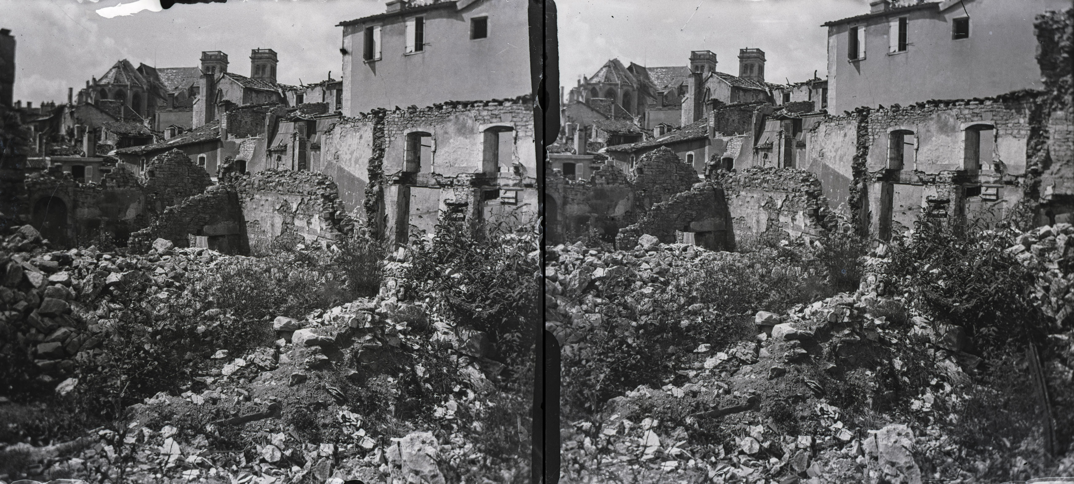 Verdun, rue Mazel démolie ancient remparts - Verdun, demolished ancient ramparts, rue Mazel