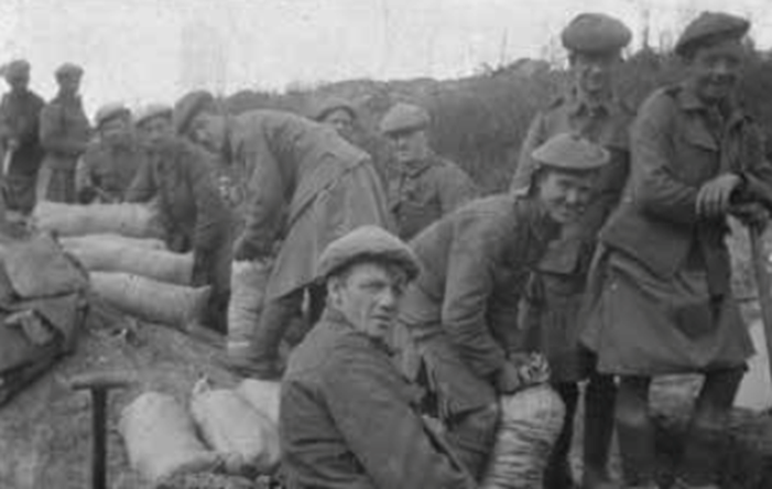 Marked out by their youth: two apparently very young soldiers serving in France with the Black Watch in 1915 (c) Richard van Emden).