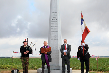The Rededication service for the Meakin Memorial  close to the Lesboeufs to Ginchy 10 September 2022