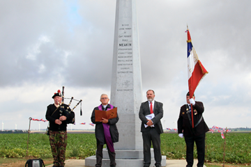 The Rededication service for the Meakin Memorial close to the Lesboeufs to Ginchy 10 September 2022