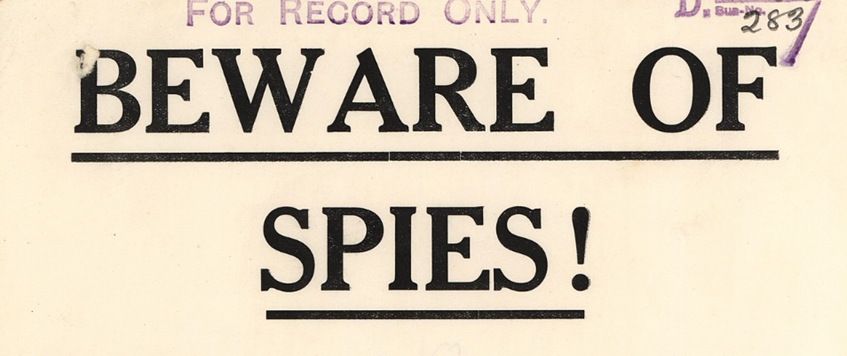 'First World War Spies' with Roger Negus