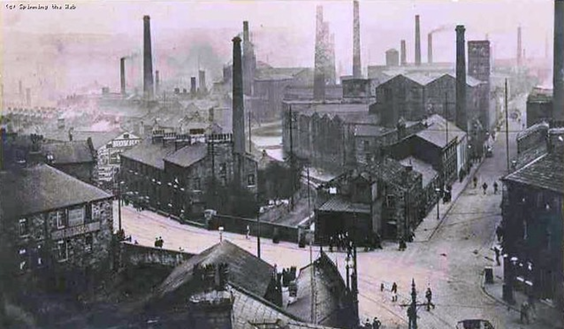 Burnley in the smog c 1900 CC BY-SA 2.0