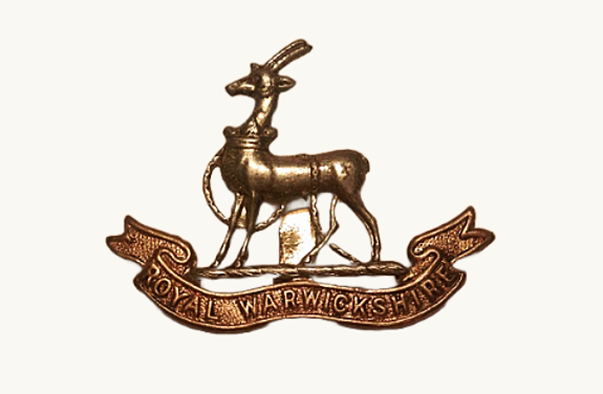 Photo of Royal Warwickshire Regiment Cap Badge from personal collection