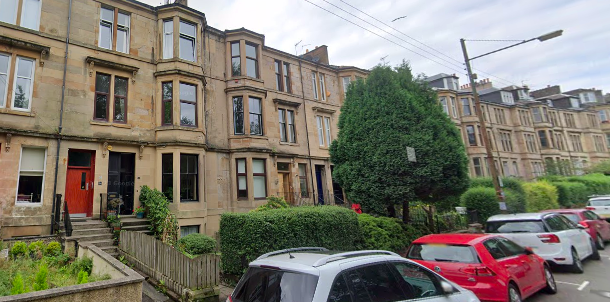 Hayburn Crescent, Partickhill, Glasgow, August 2019 (c) Google Street View 2024