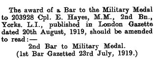 Gazette Hayes 3Rd MM