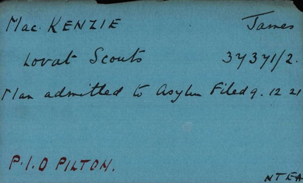 James Mackenzie 'Other Ranks Survived' Card