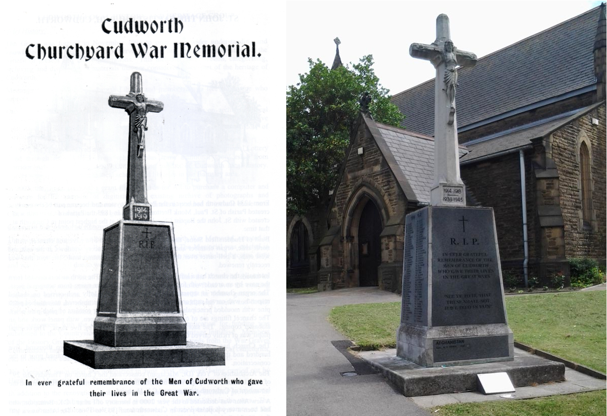 2. Cudworth War Memorial Then And Now (Linds Hutton)