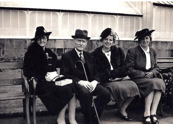 Photograph Taken In Glasgow (L To R) Frances Stein, Wilhelm Stein, Florence Edna Collins (George's Daughter), Florence Collins (George's Widow).