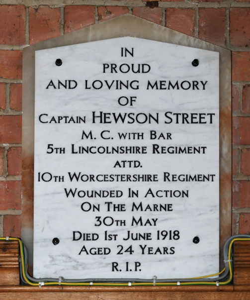 Memorial To Cpt Hewson Street Iwm 54069