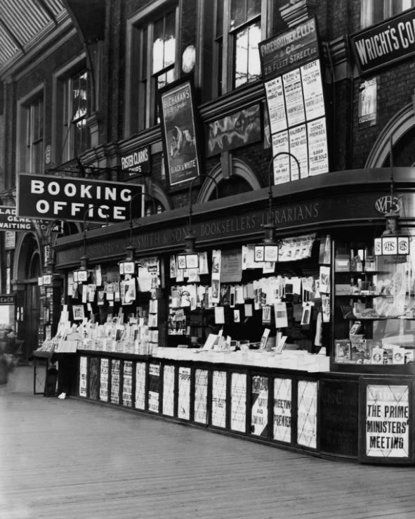 The W.H. Smith Bookstall At Victoria Railway Station Photographed The Year After The Pilgrimage, In January 1924