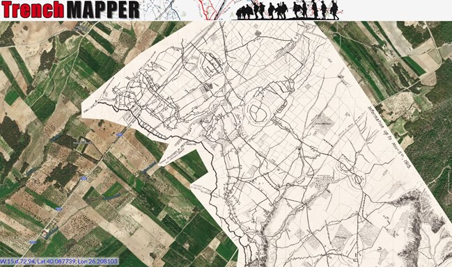 This Map From South Of Krithia Shows Trenches All The Way To The Coast. The Vineyard Is Shown On The Left Hand Edge Of This Map.