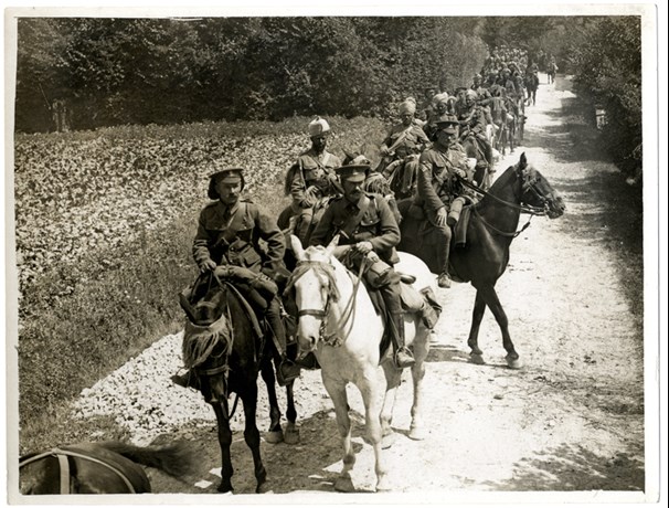 Meerut Cavalry Brigade On The March Near Fenges, France, August 1915.