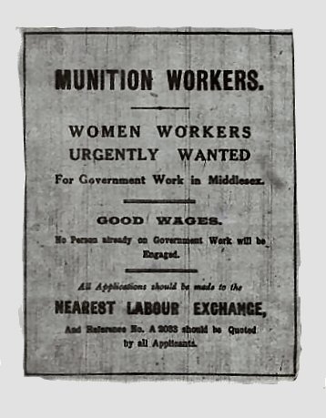 Poster Recruiting Women Into Munition Work