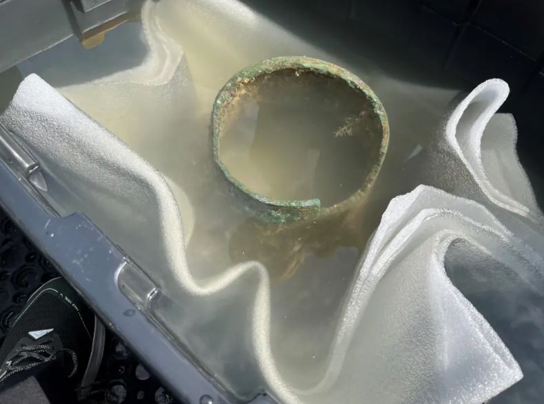 HMS Vanguards Bell Preserved In Seawater