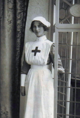 A Young Daisy Fortescue Presumably Soon After Qualifying As A Nurse As A Young Woman C. 1900