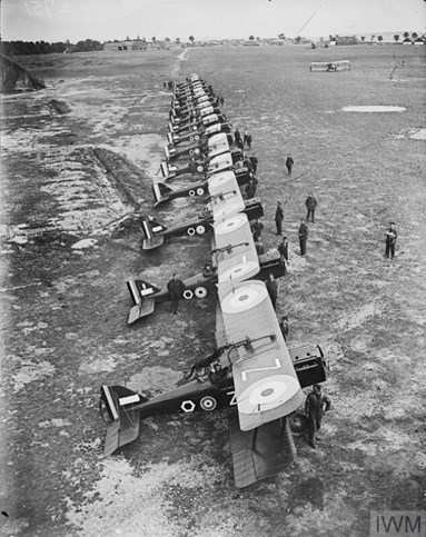S.E.5A Aircraft Taken At St Omer Aerodrome. They Belonged To 85 Squadron RAF