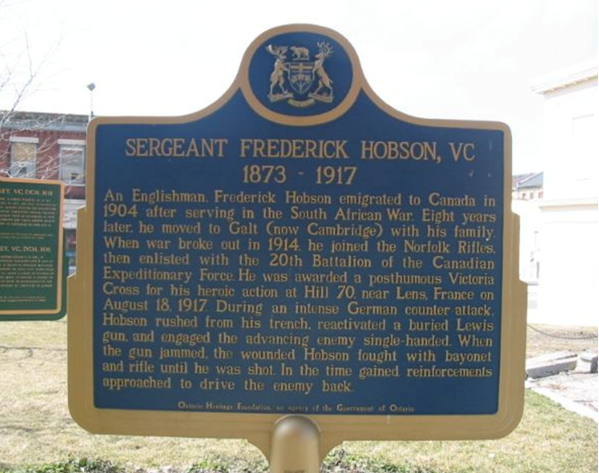 Plaque Frederick Hobson