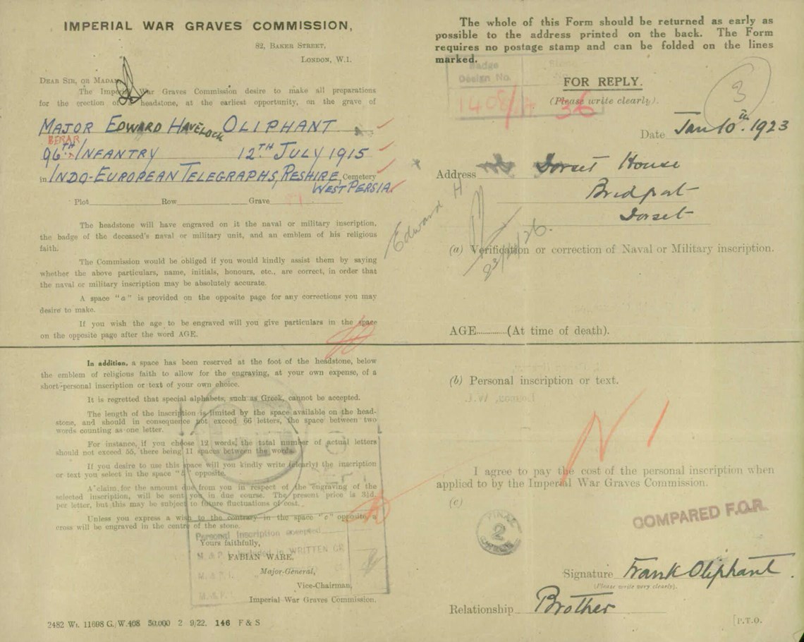 Family Verification Form