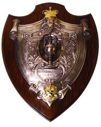 Pride Of Place In The Huddersfield Town Trophy Cabinet Is The Three Times Champions Shield, Courtesy Huddersfield Town AFC