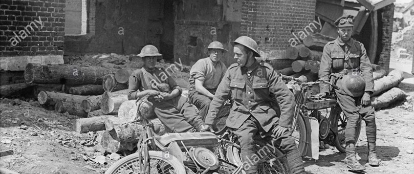 'Motorcycle Despatch Riders In 1914'