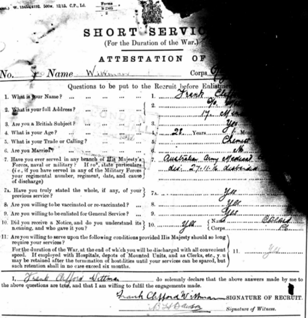 Frank’S Attestation Paper