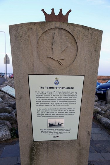 The Memorial Cairn At Anstruther Harbour