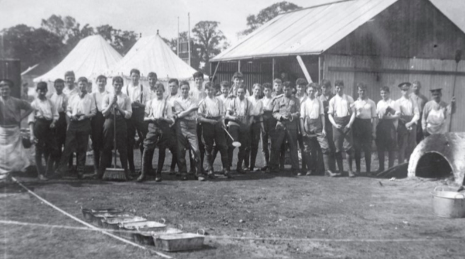 Oakham OTC At Rugely Camp In August 1914
