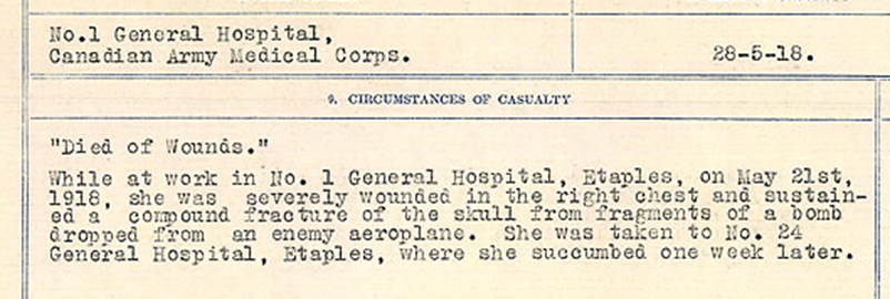 Circumstances Of Death Document Close Up