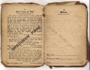 Pages 12 And 13 Of A Soldier's Pay Book