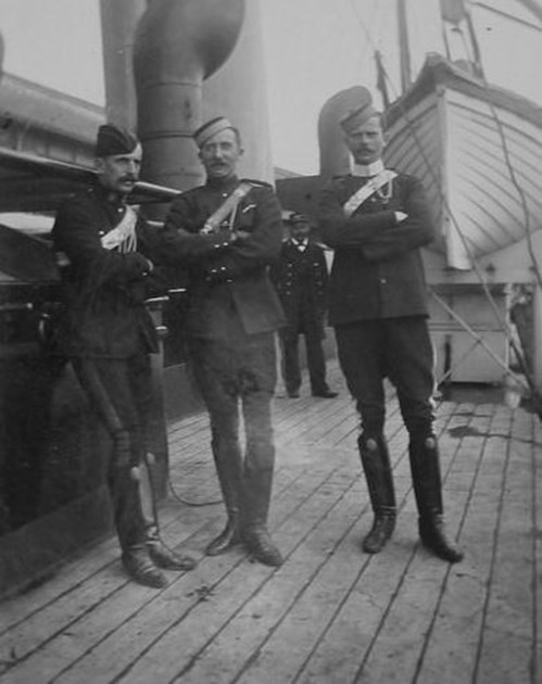 Hughes Onslow, Centre On The Ismore With Fellow Officers