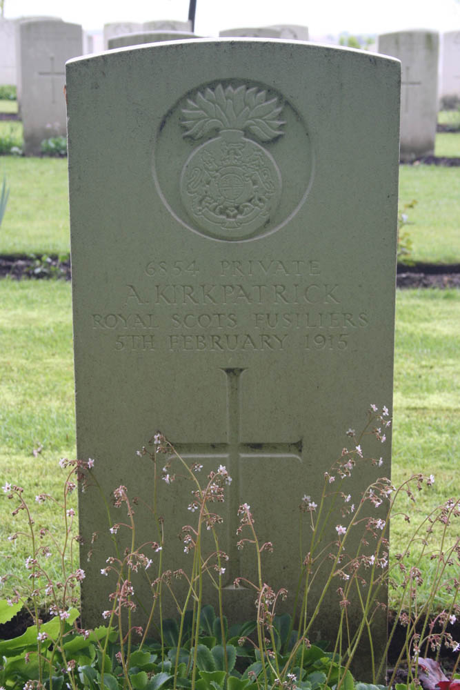 Private Alexander Kirkpatrick (6854) Headstone