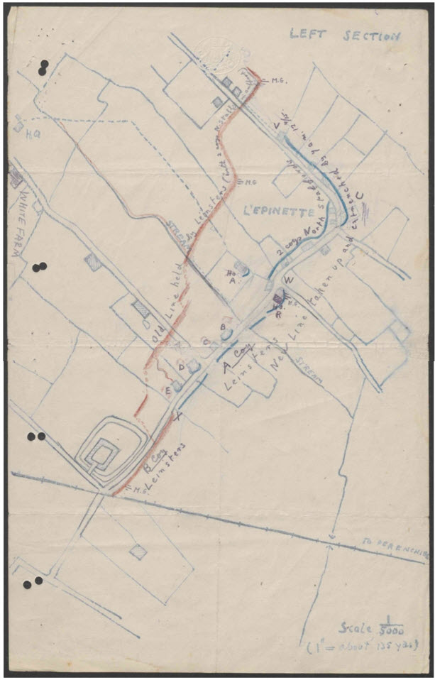 War Diary Map, March 1915
