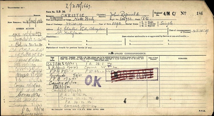 Ledger For Reginald Christie