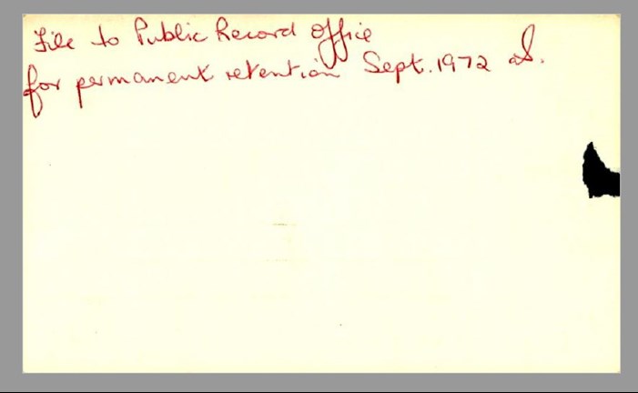 Reverse Of The 'Secondary' Card For Arnold Loosemore