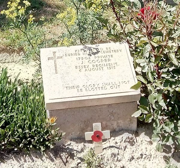 James Cooper’s memorial stone B16