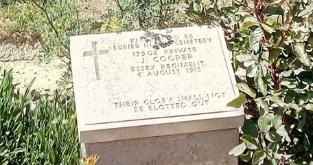 James Cooper’s memorial stone B16