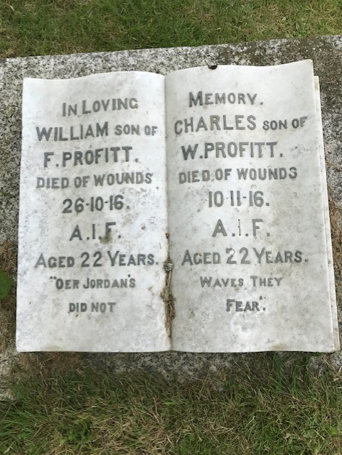 Headstone Of Private William James Profitt, St Michael’S Churchyard